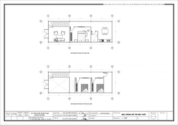 Phương án thiết kế nhà 5x15m 3 phòng ngủ