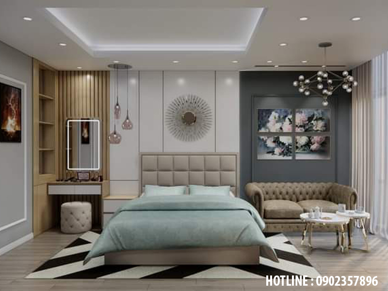 Thiết kế nội thất phòng ngủ hiện đại tại đồng nai