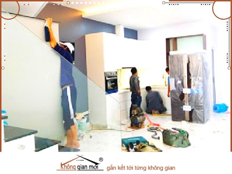 Công tác sửa chữa nhà tại huyện Giáo Phú của Không Gian Mới
