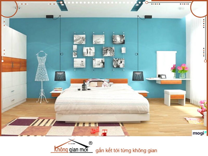 Với thiết kế độc đáo và sự pha trộn màu sắc hài hòa giúp cho phòng ngủ của những cặp vợ chồng trở nên ấm cúng, thân mật hơn