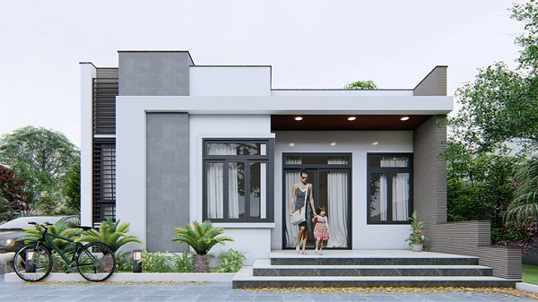 Mẫu nhà cấp 4 hiện đại, thoáng mát