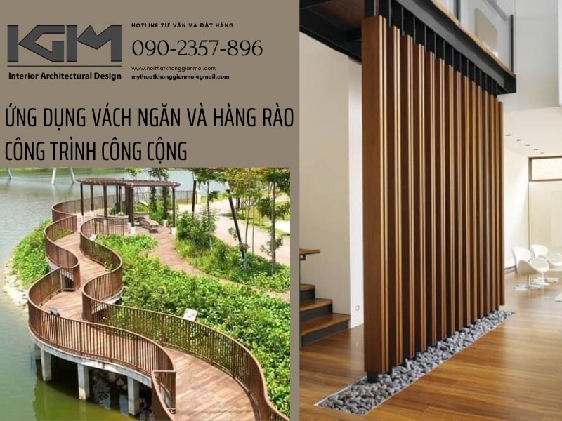 Nhựa giả gỗ ngoài trời ứng dụng trong vách ngăn và hàng rào