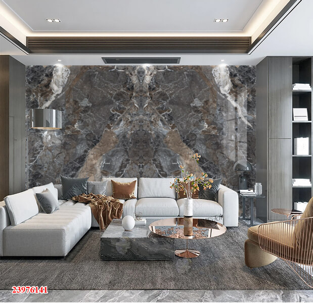 Mẫu tranh dán tường 3D giả ngọc, giả đá sang trọng
