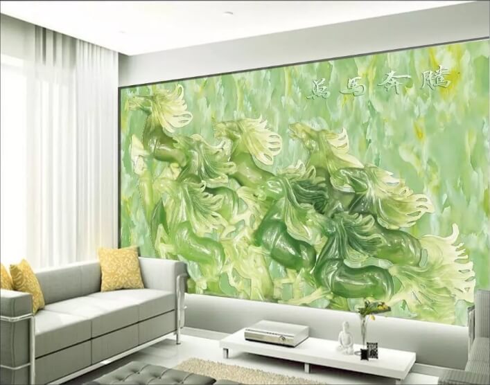 Mẫu tranh dán tường 3D phong thủy 