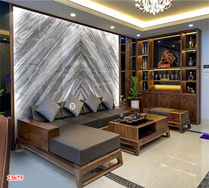 Mẫu tấm PVC tráng gương đơn sắc hiện đại