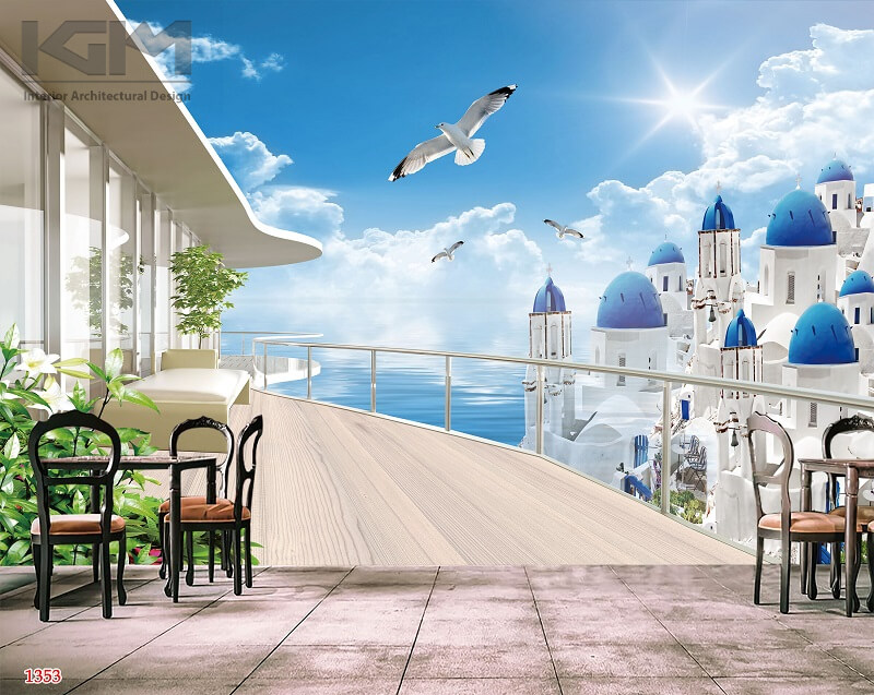 Tham khảo tranh 3D hiệu ứng cửa sổ nhìn ra biển 1 Tham khảo tranh 3D hiệu ứng cửa sổ nhìn ra biển 1