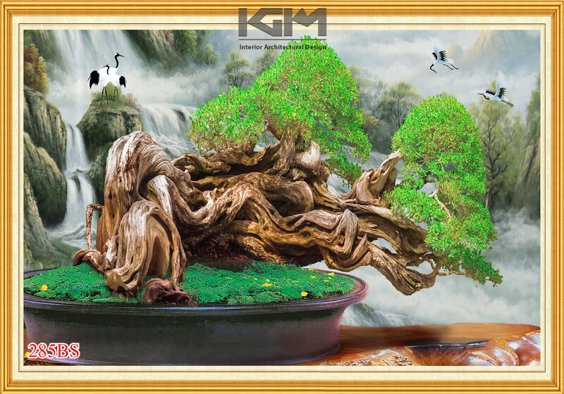 Tranh dán tường cây tùng, bách vững chãi