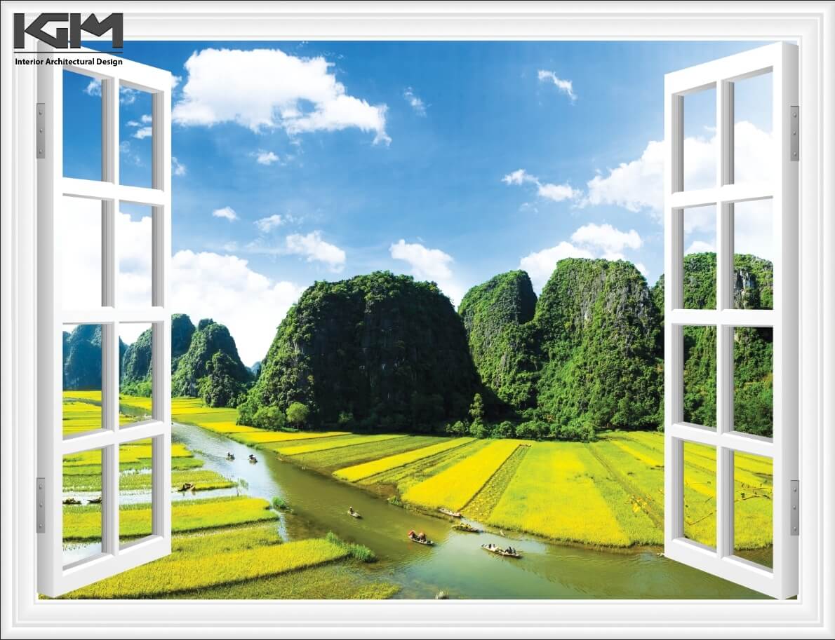 Mẫu tranh cửa sổ 3D phong cảnh thiên nhiên 4 Mẫu tranh cửa sổ 3D phong cảnh thiên nhiên 4