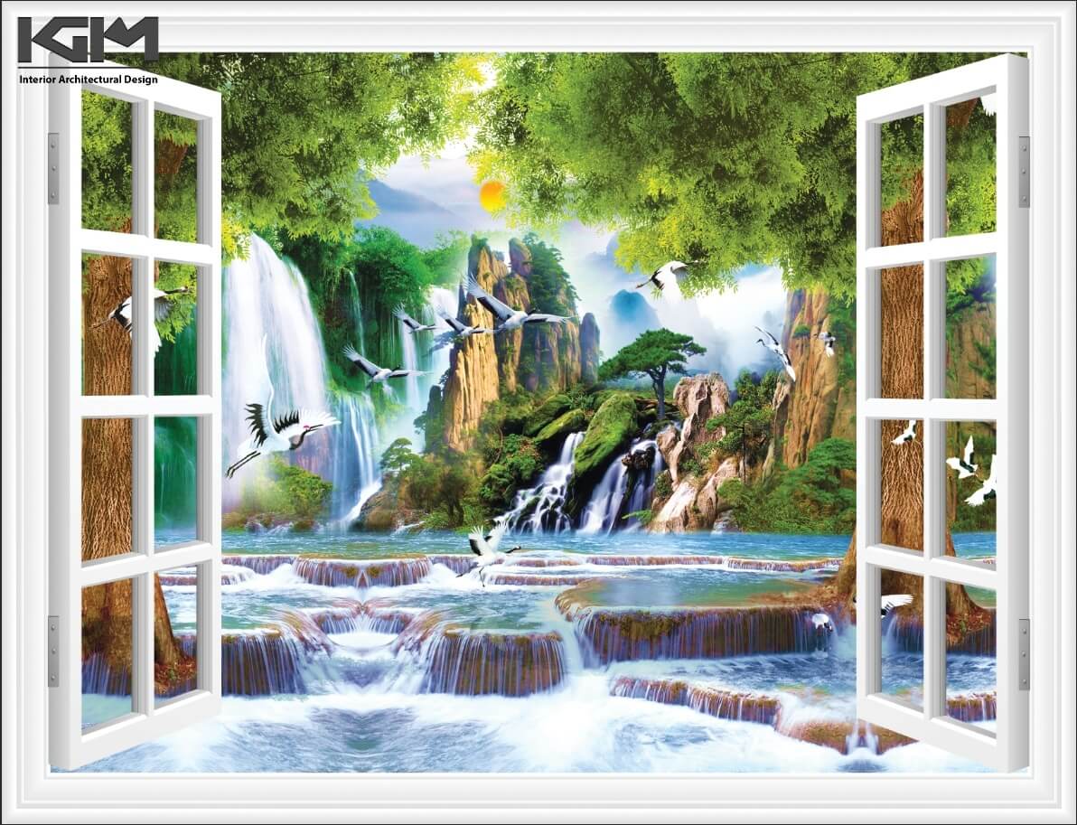 Mẫu tranh cửa sổ 3D phong cảnh thiên nhiên 3 Mẫu tranh cửa sổ 3D phong cảnh thiên nhiên 3