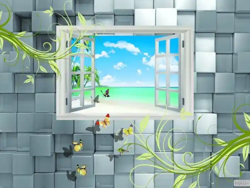 Ưu điểm của tranh dán tường hiệu ứng cửa sổ 3D