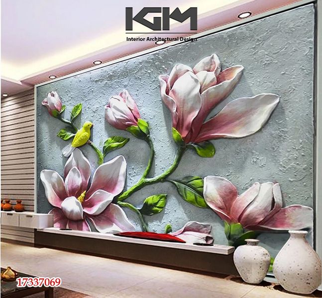 Mẫu phòng ngủ ấm cúng với giả da và hoa văn nhẹ nhàng