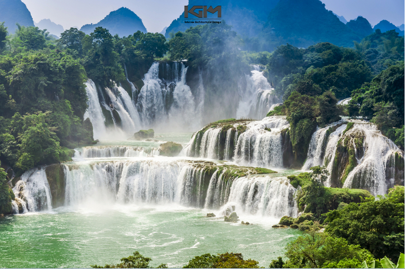 Tranh thác nước sơn thủy hữu tình