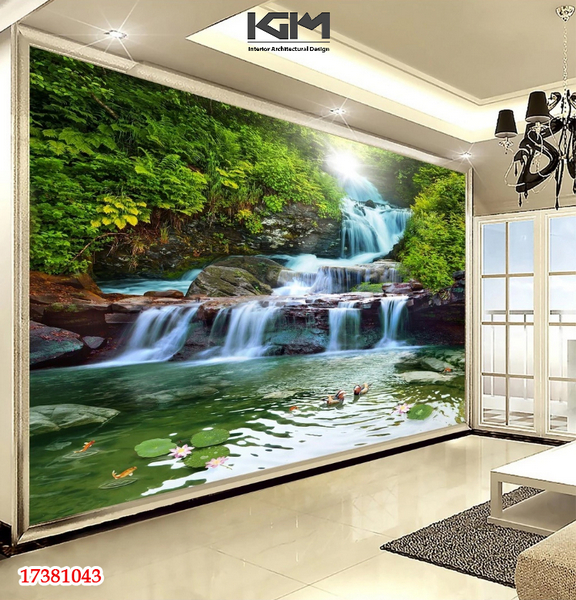 Tranh thác nước khổ lớn cho không gian rộng